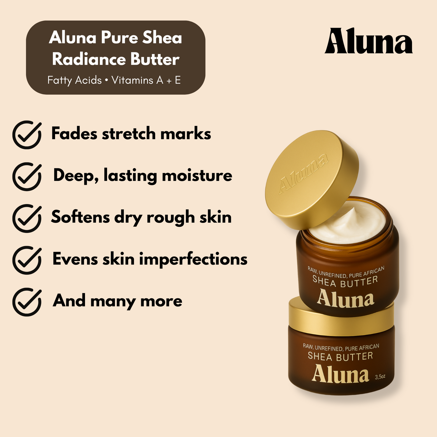 Aluna® Elfenbein-Sheabutter – BOGO-Ausverkauf