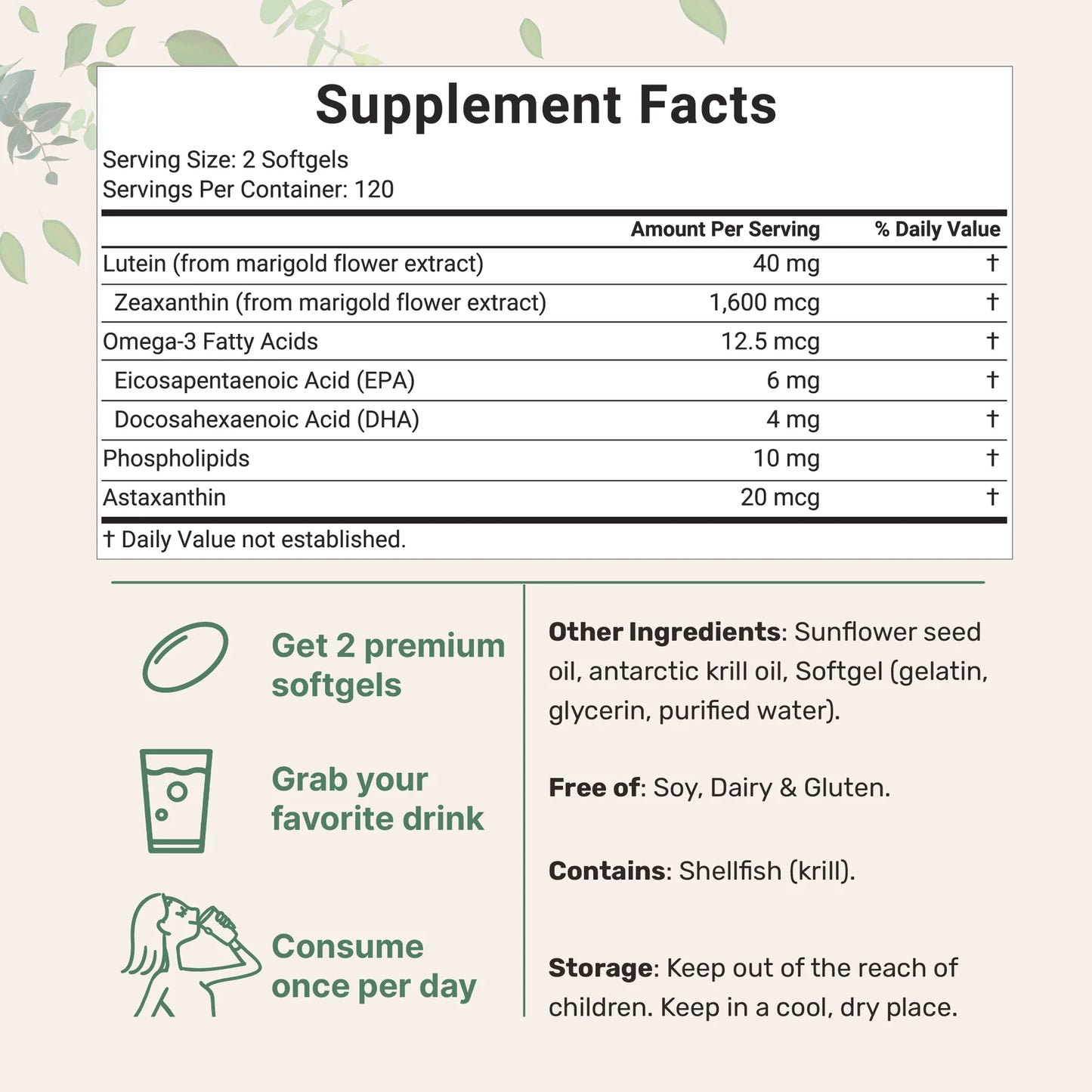 Augenschutzformel – Lutein-Zeaxanthin-Kapseln von AVIV™