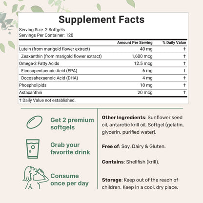 Augenschutzformel – Lutein-Zeaxanthin-Kapseln von AVIV™
